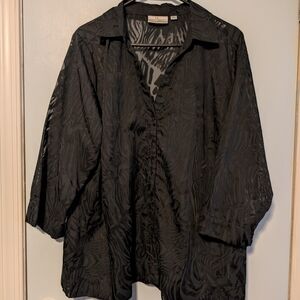 Studio Works Black Sheer Blouse